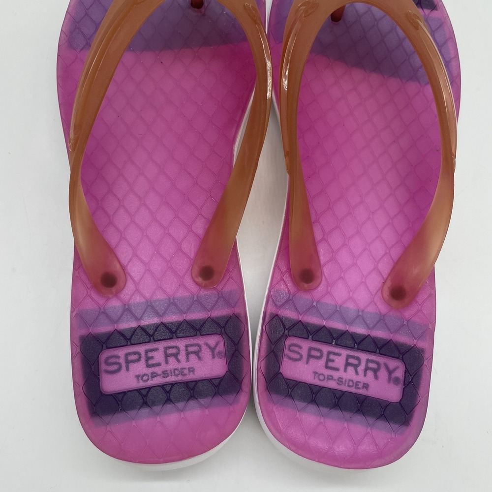Sperry Womens‎ 7 Shoes Pink Rubber Flip Flop Waterproof Top-Sider Thong Sandals - Picture 4 of 14
